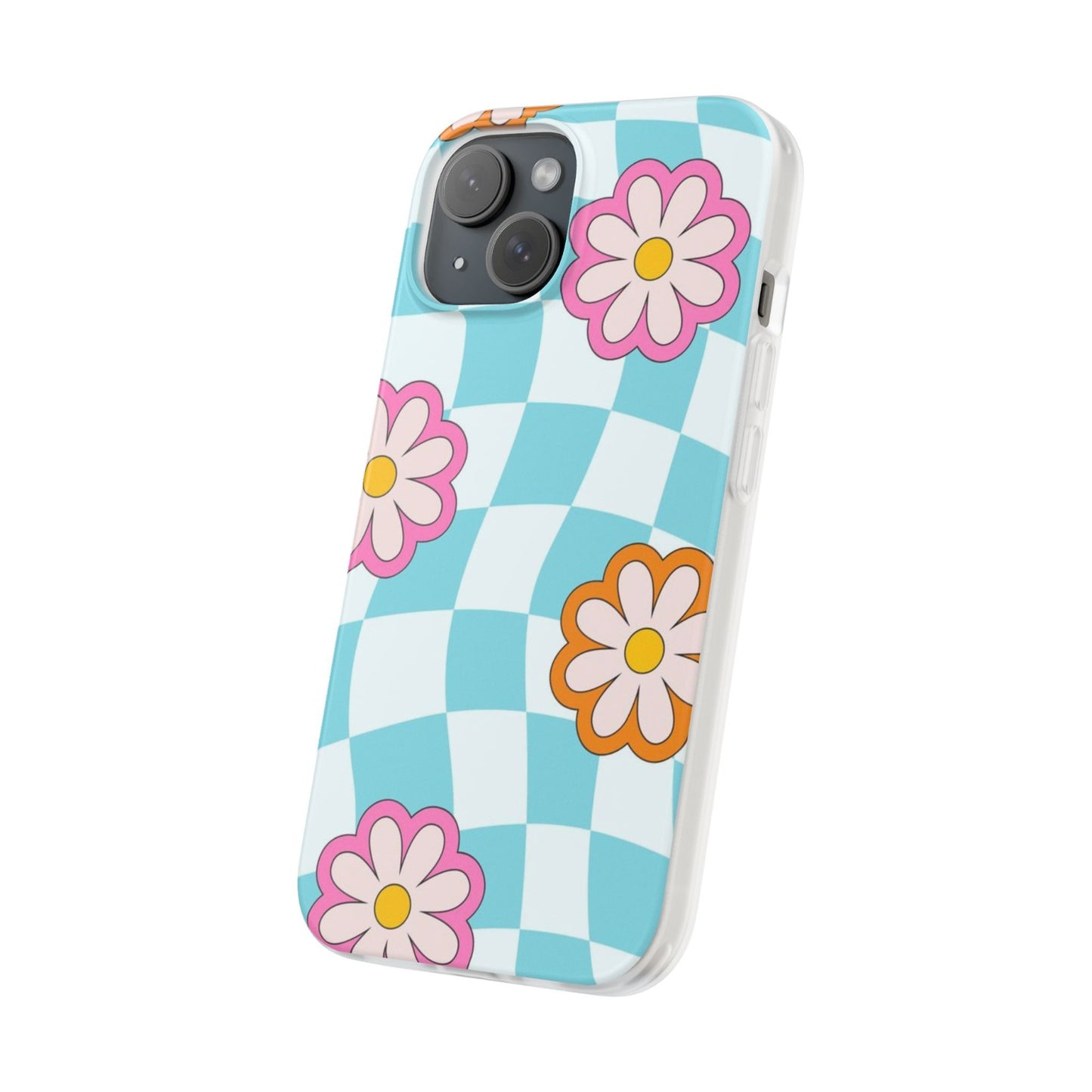 Minimal Check Daisy Floral Case