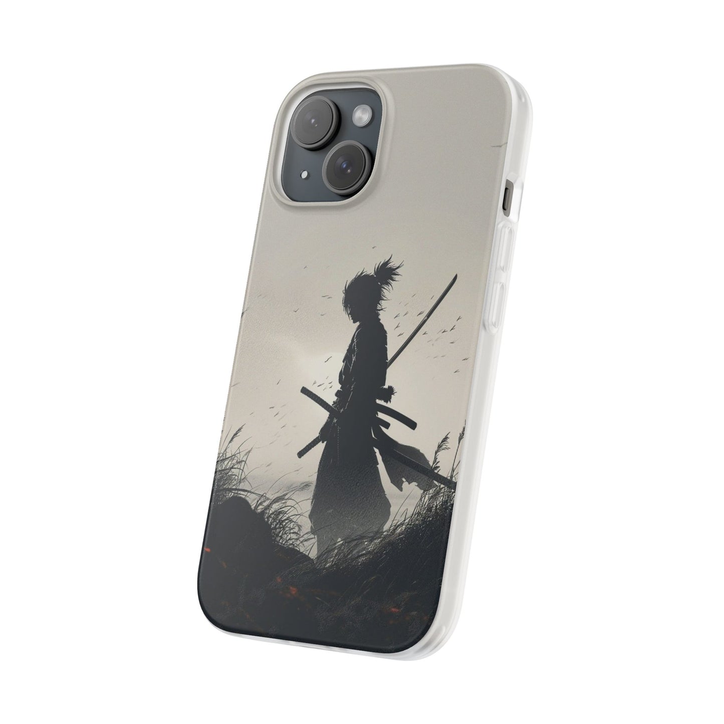 Samurai in moonlight Mobile case