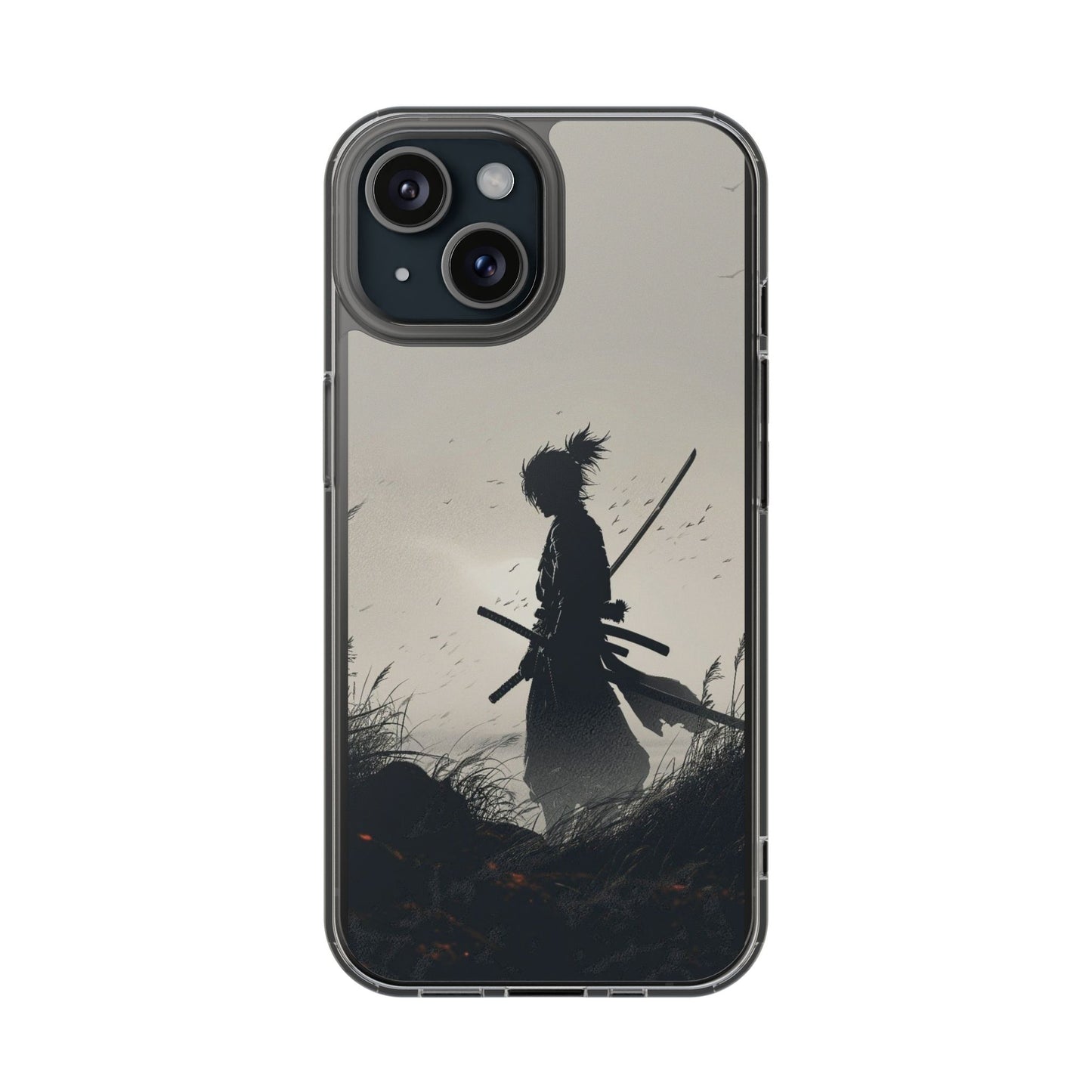 Samurai in moonlight Mobile case