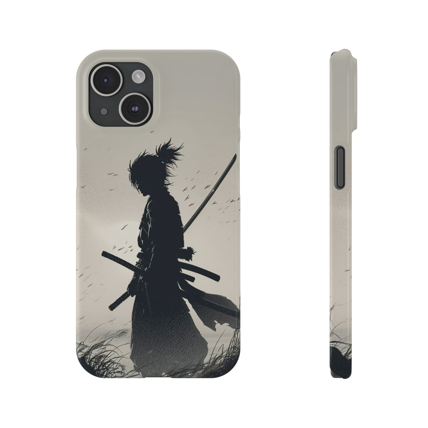 Samurai in moonlight Mobile case