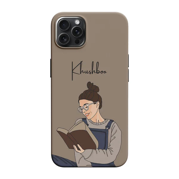 Reading Book Girl Name Hard Case