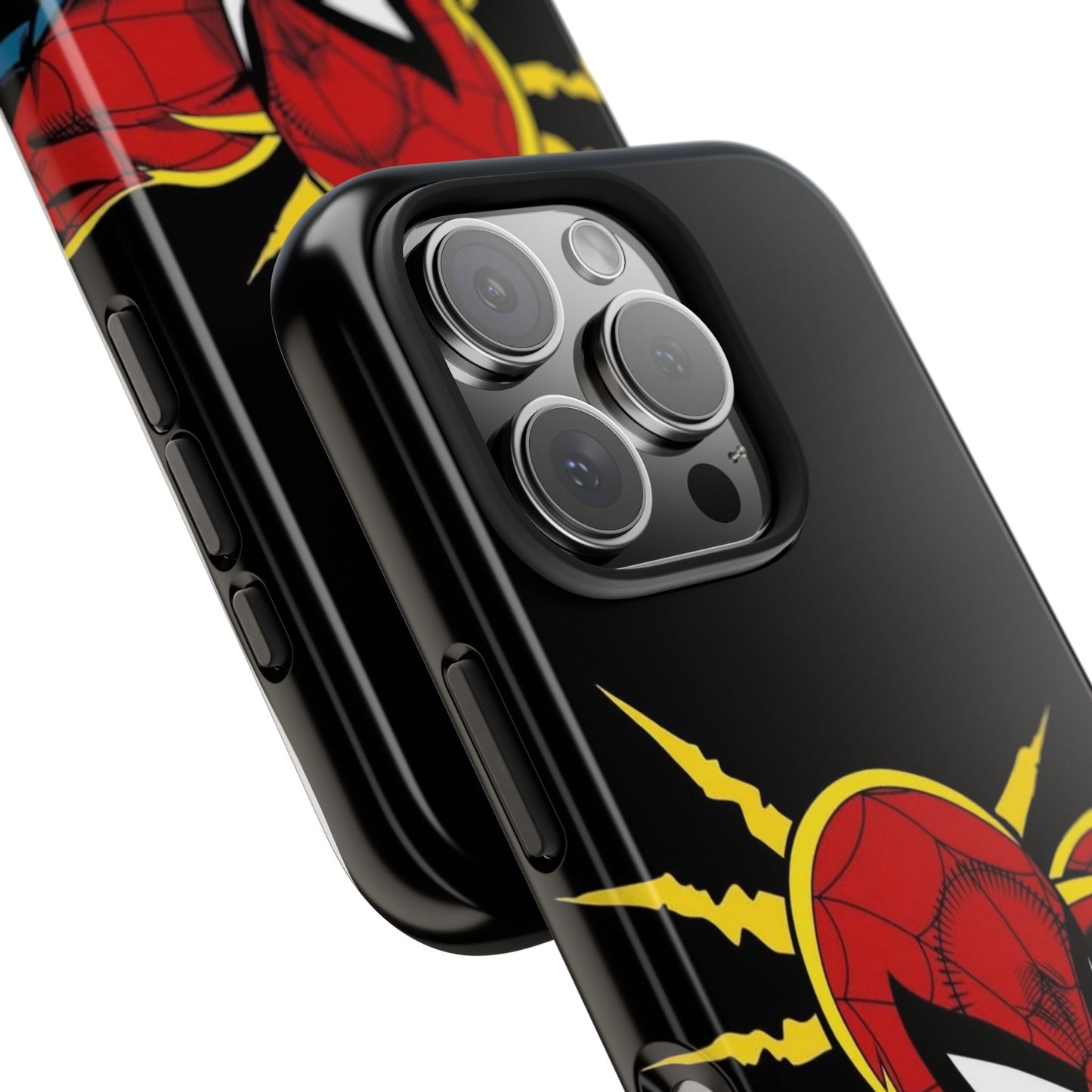 Black Spider Man Armoured Glossy Phone Case