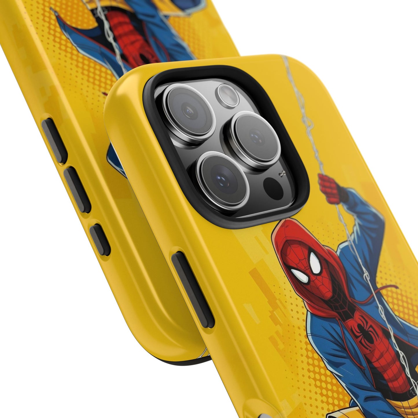 Yellow  Spider Man Armoured Glossy Phone Case
