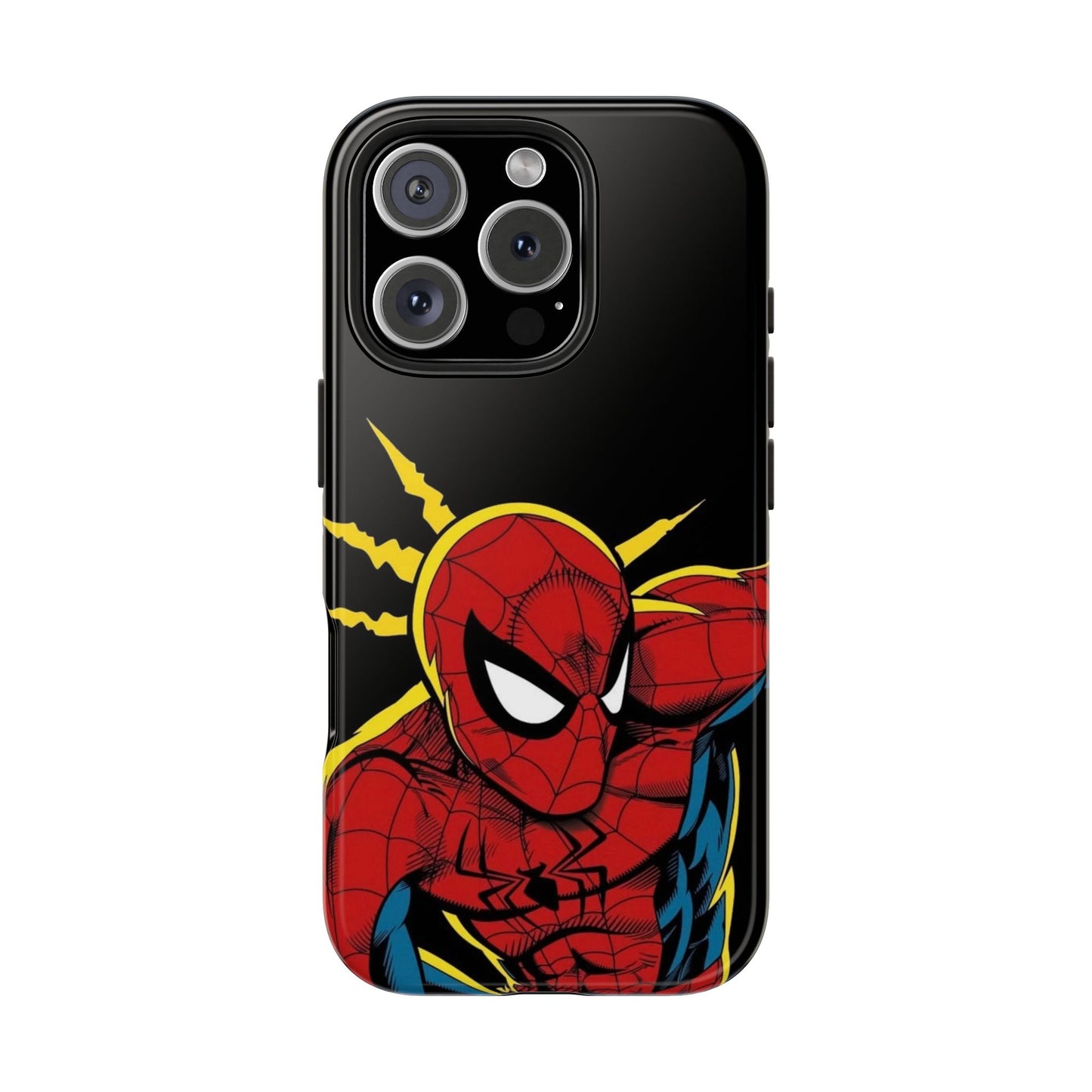 Black Spider Man Armoured Glossy Phone Case