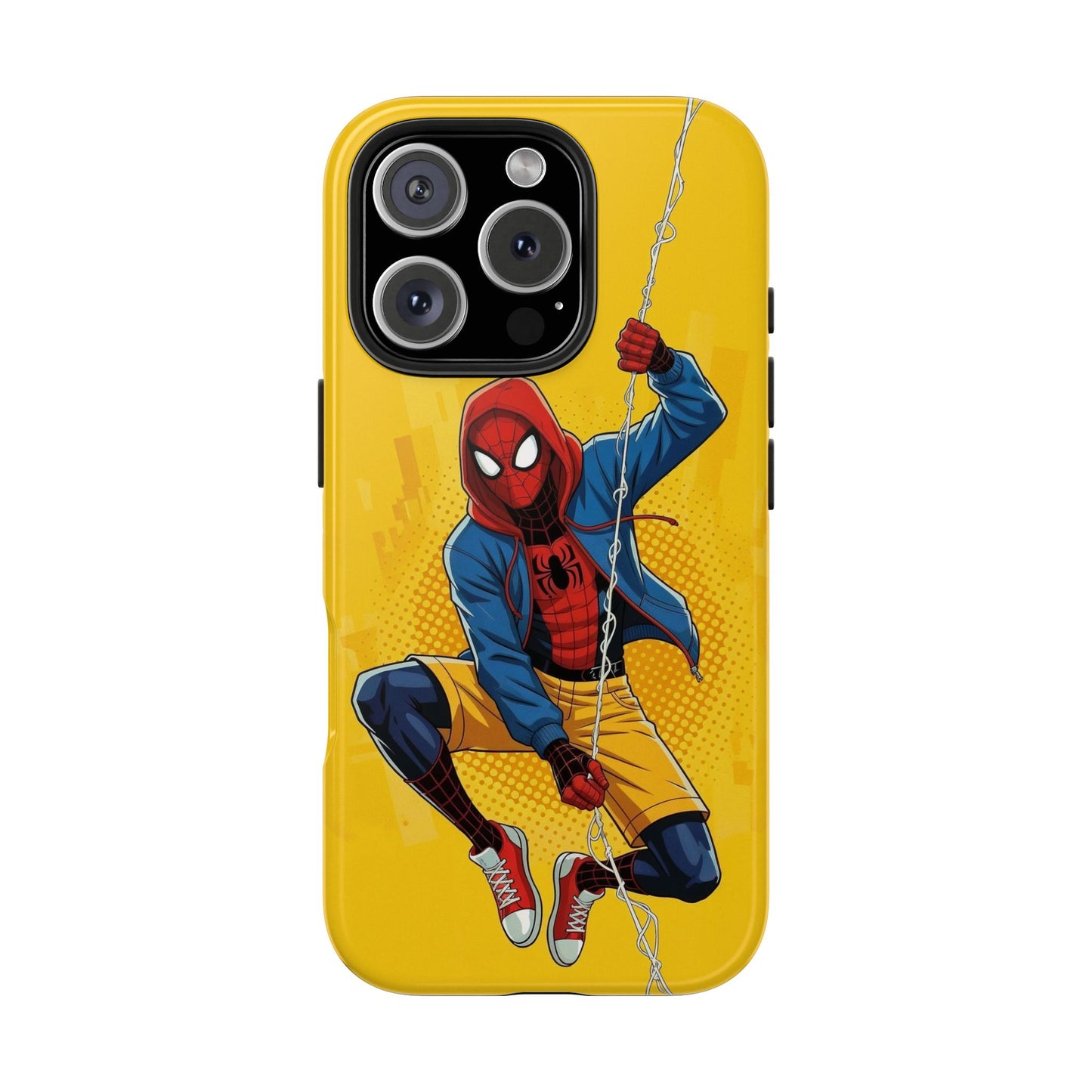 Yellow  Spider Man Armoured Glossy Phone Case