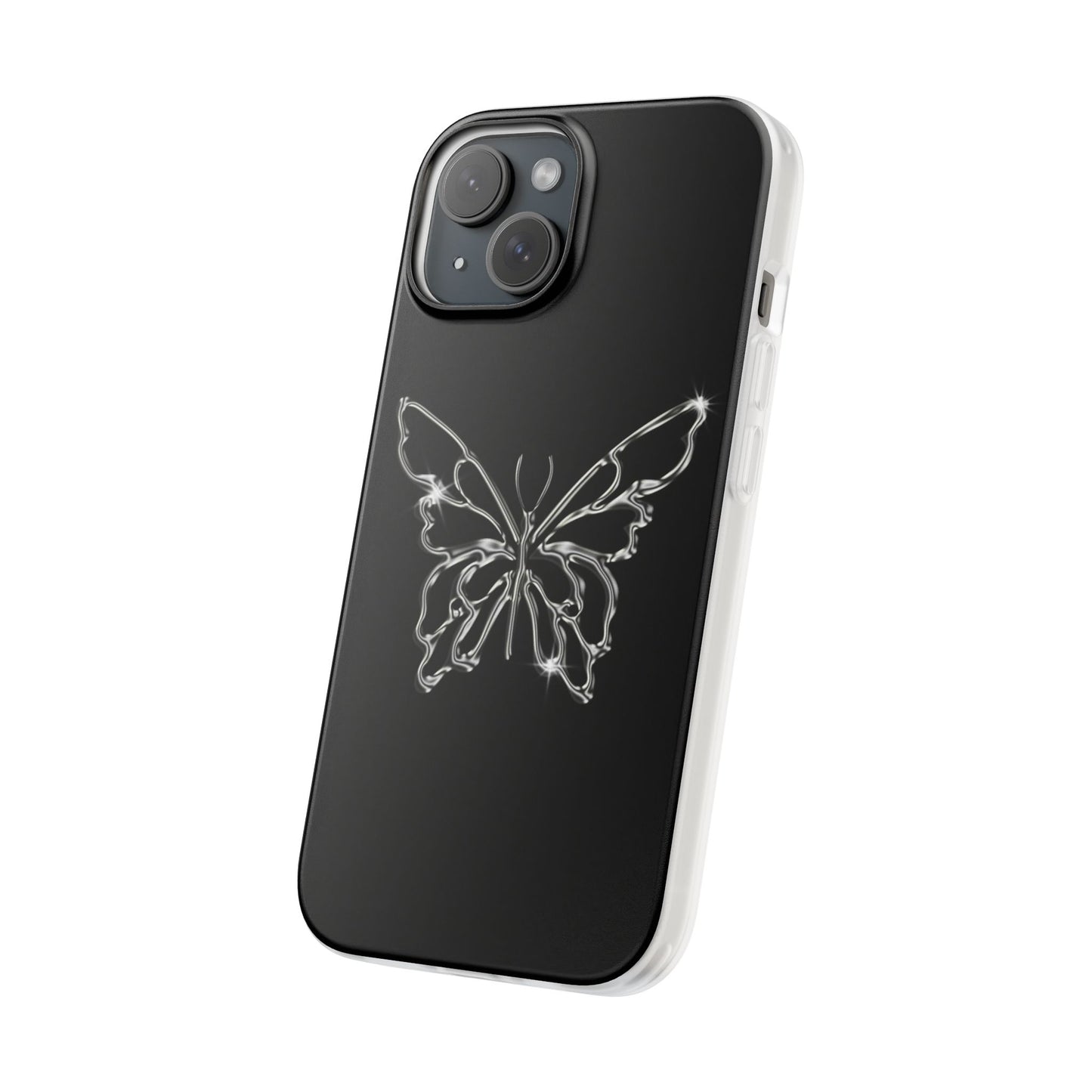Y2K Silver Butterfly Mobile Case
