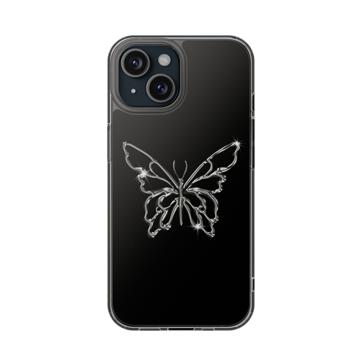 Y2K Silver Butterfly Mobile Case