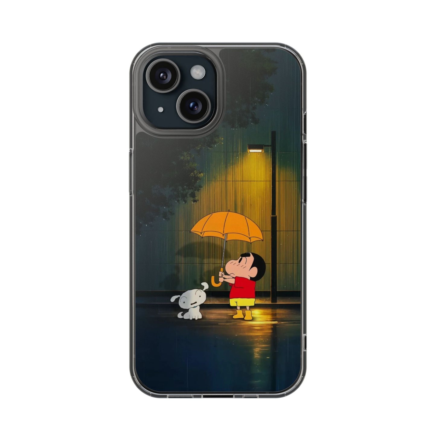 Sinchan In Rain With His Dog Mobile Case