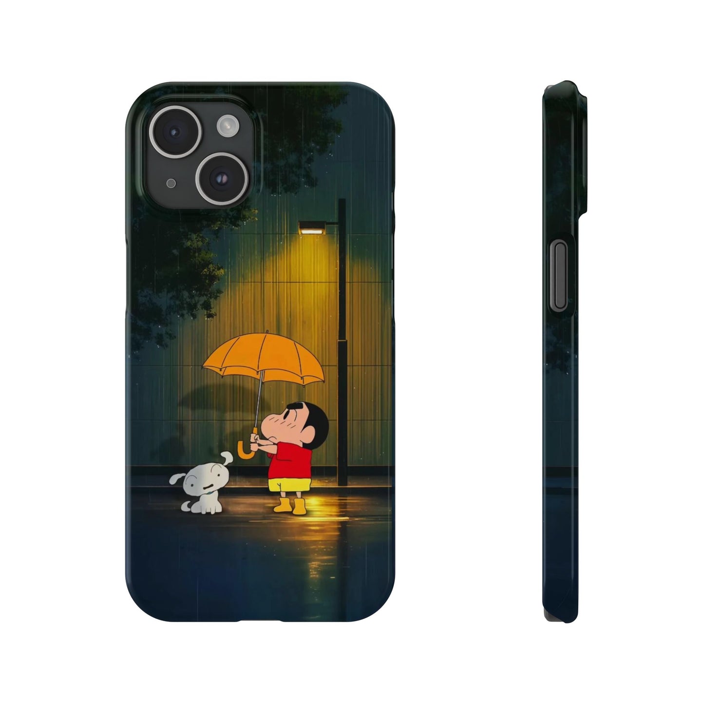 Sinchan In Rain With His Dog Mobile Case