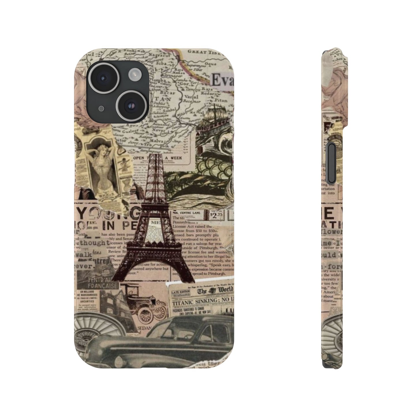 Newspaper Paris Mobile Case