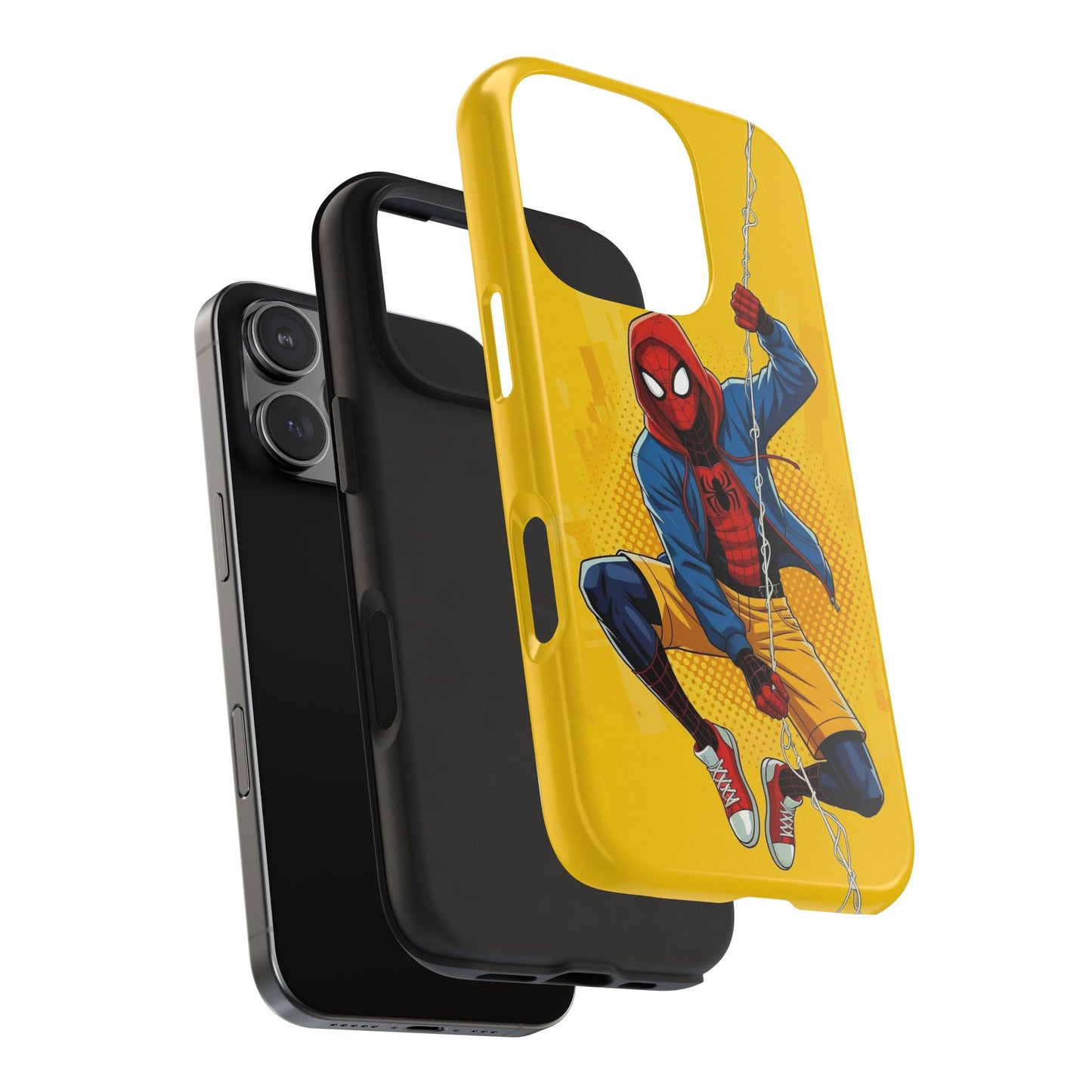 Yellow  Spider Man Armoured Glossy Phone Case